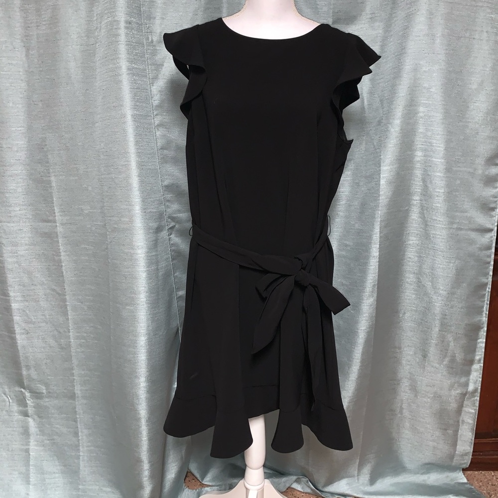Loft EUC ruffle cap sleeve Dress